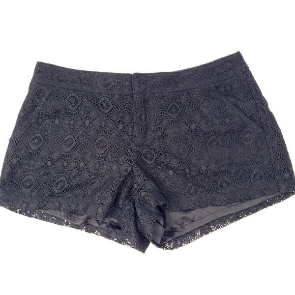 Guess Los Angeles Dressy Black Lace Mini Shorts - Picture 3 of 10